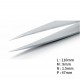 RU-0C11-AXAL 고정밀 내부식성 트위저, Rubis®, AXAL Superior Tweezers