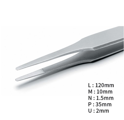 RU-2A-AXAL 고정밀 내부식성 트위저, Rubis®, AXAL Superior Tweezers