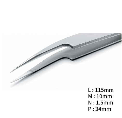 RU-5A-AXAL고정밀 내부식성 트위저, Rubis®, AXAL Superior Tweezers