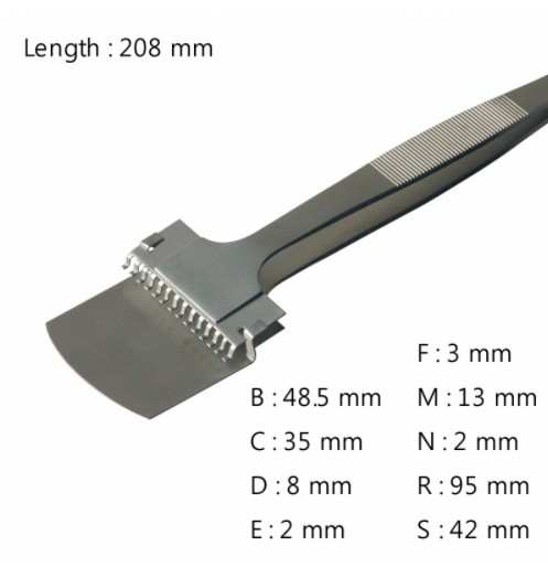 RU-43LB-14-SA 고정밀 웨이퍼용 트위저 Wafer Handling Tweezer