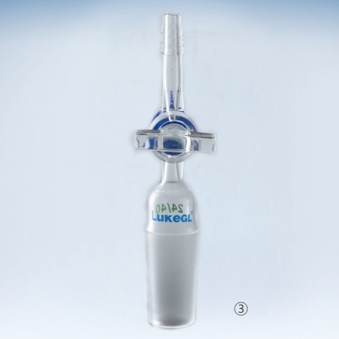 유리 or 테프론 콕크 어댑터, LukeGL® Adapter, with Glass or PTFE Cock