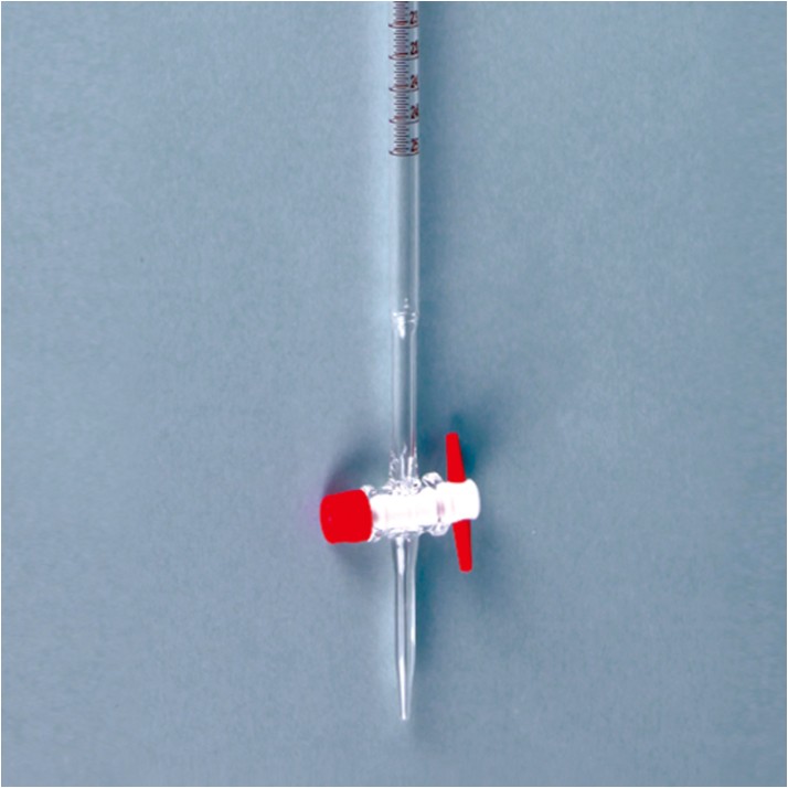 펀넬 탑 테프론 콕크 뷰렛, Class AS + Batch 보증서 PTFE Cock Buret with Funnel Top