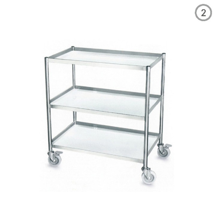 스테인레스 트레이 선반 카트 Stainless Steel Cart, Tray Shelf