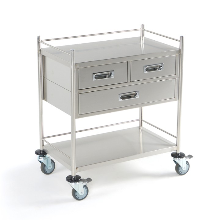 스테인레스 서랍식 카트, 3단 상/하 서랍식 Stainless Steel Cart, Heavy - Duty