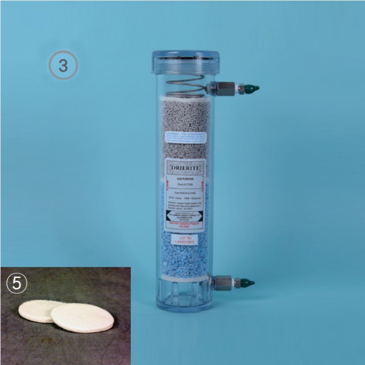 가스 정제관, 가스정제 및 건조겸용 Gas Purifier, Indicating