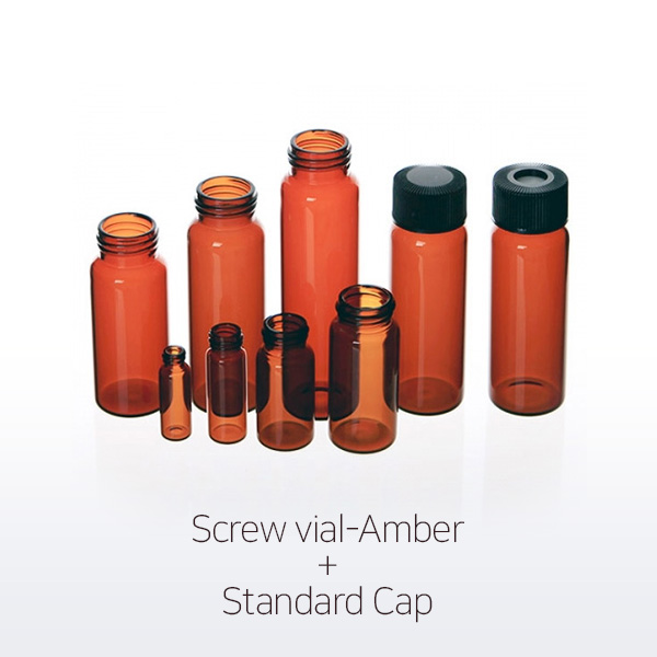 갈색 바이알 Screw Vial Clear, Robber Cap