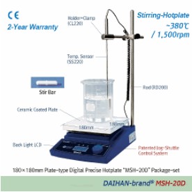 아날로그 & 디지털 가열 자력 교반기 380℃ Standard Analog & Digital Hotplate Stirrer “MSH-A” & “MSH-D”