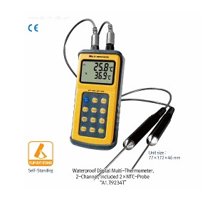 방수 / 휴대용 2채널 디지털 온도계  Waterproof Digital 2-Channel Thermocouple Thermometer,