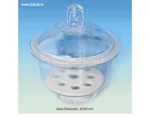 경제형 데시케이터셋트 Eco-Glass Desiccators Set, with Porcelain Plate