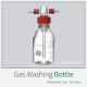 메디아병형 가스세척병 휠터부착형 GL45 Gas Washing Bottle 100ml 250ml 500ml